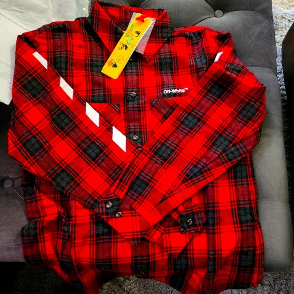 brand new off white shirt .